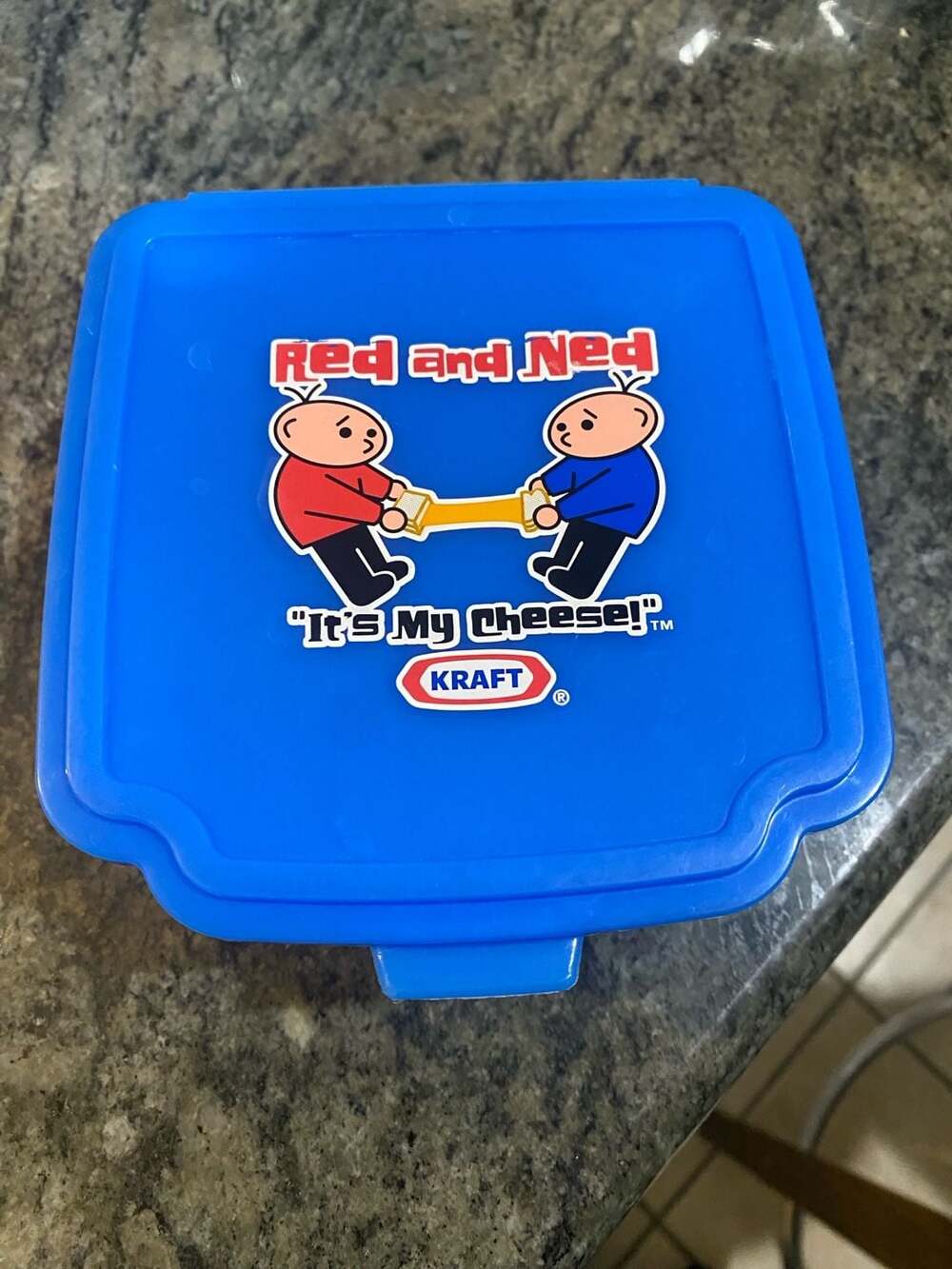 Vintage Red and Ned Kraft Cheese Singles Plastic Storage Container
